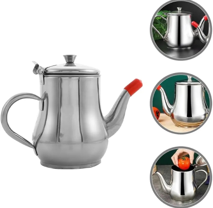 Stainless Steel Oil Strainer Pot - 550 ML