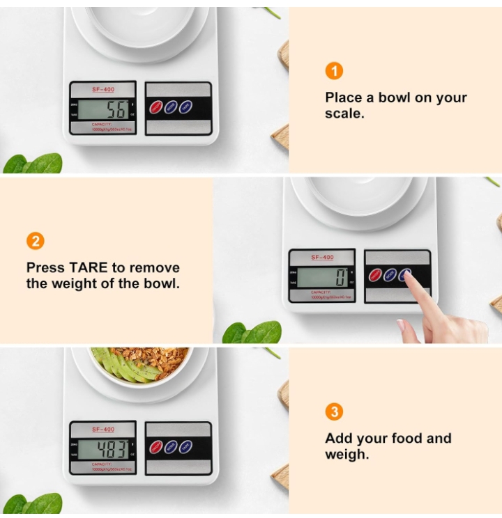 SF400 Electronic Digital Kitchen Scale (Capacity: 10 kg)